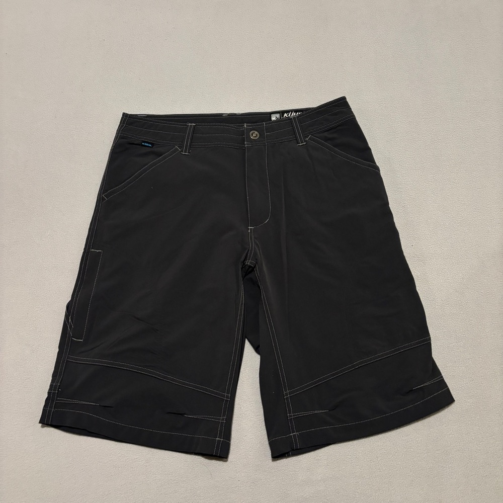 Kuhl Shorts 40 40x10 Black Flat Front Lightweight Casual Outdoor‎ Hiking Pockets